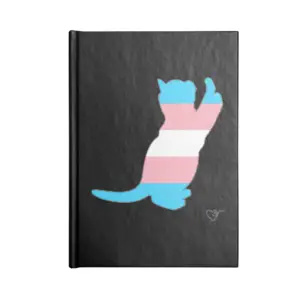 Transgender Pride Cat Silhouette Notebook