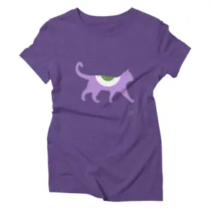 Genderqueer Pride Cat Silhouette Triblend Tee