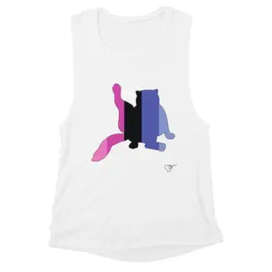 Omnisexual Pride Cat Silhouette Muscle Tank