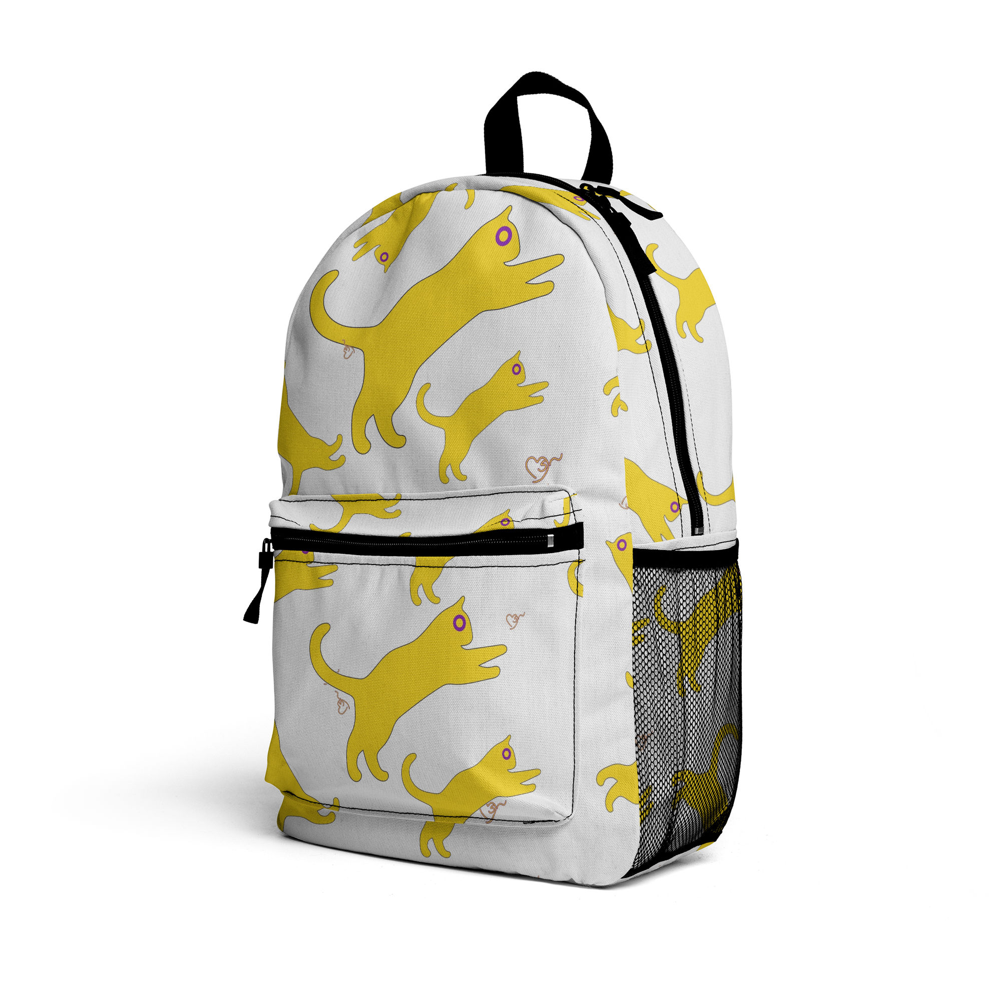 Intersex Pride Cat Silhouette Backpack - Image 2