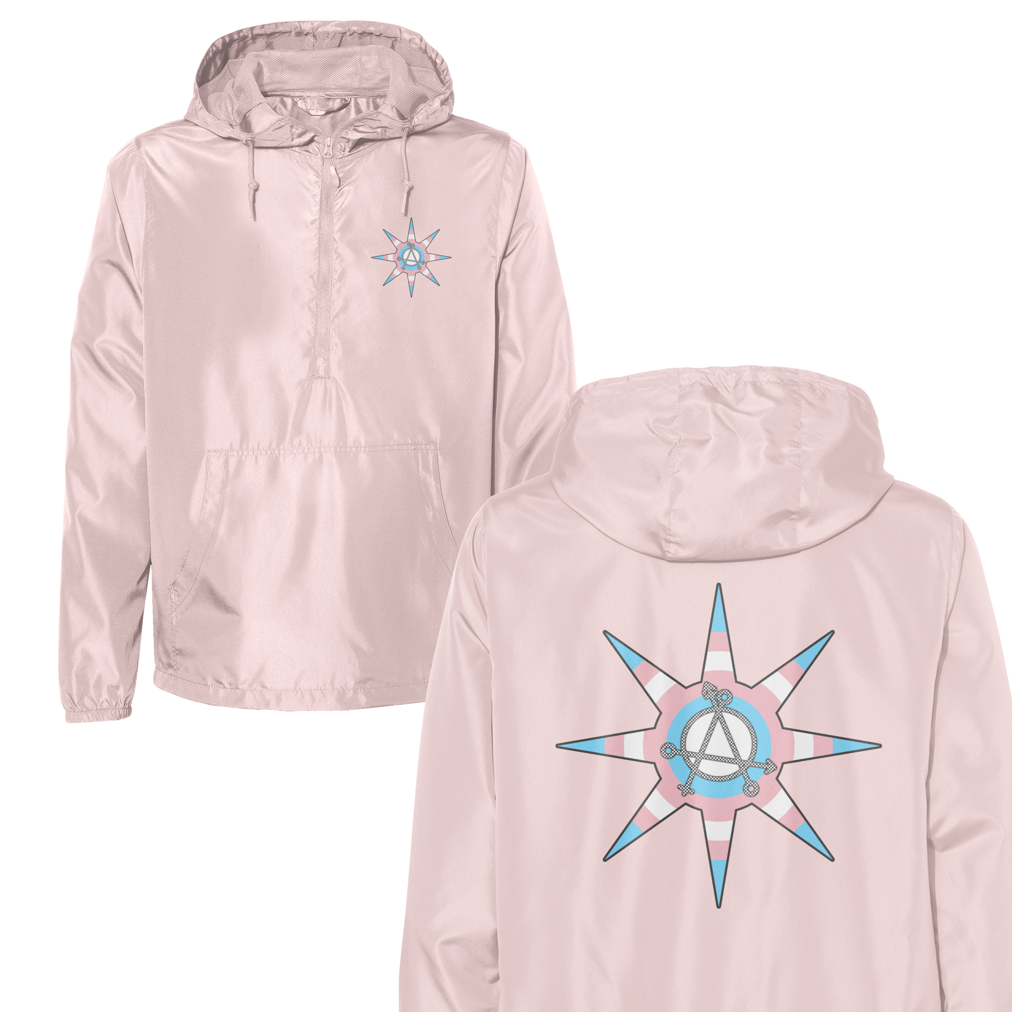 Transgender Liberation Star Pullover Windbreaker