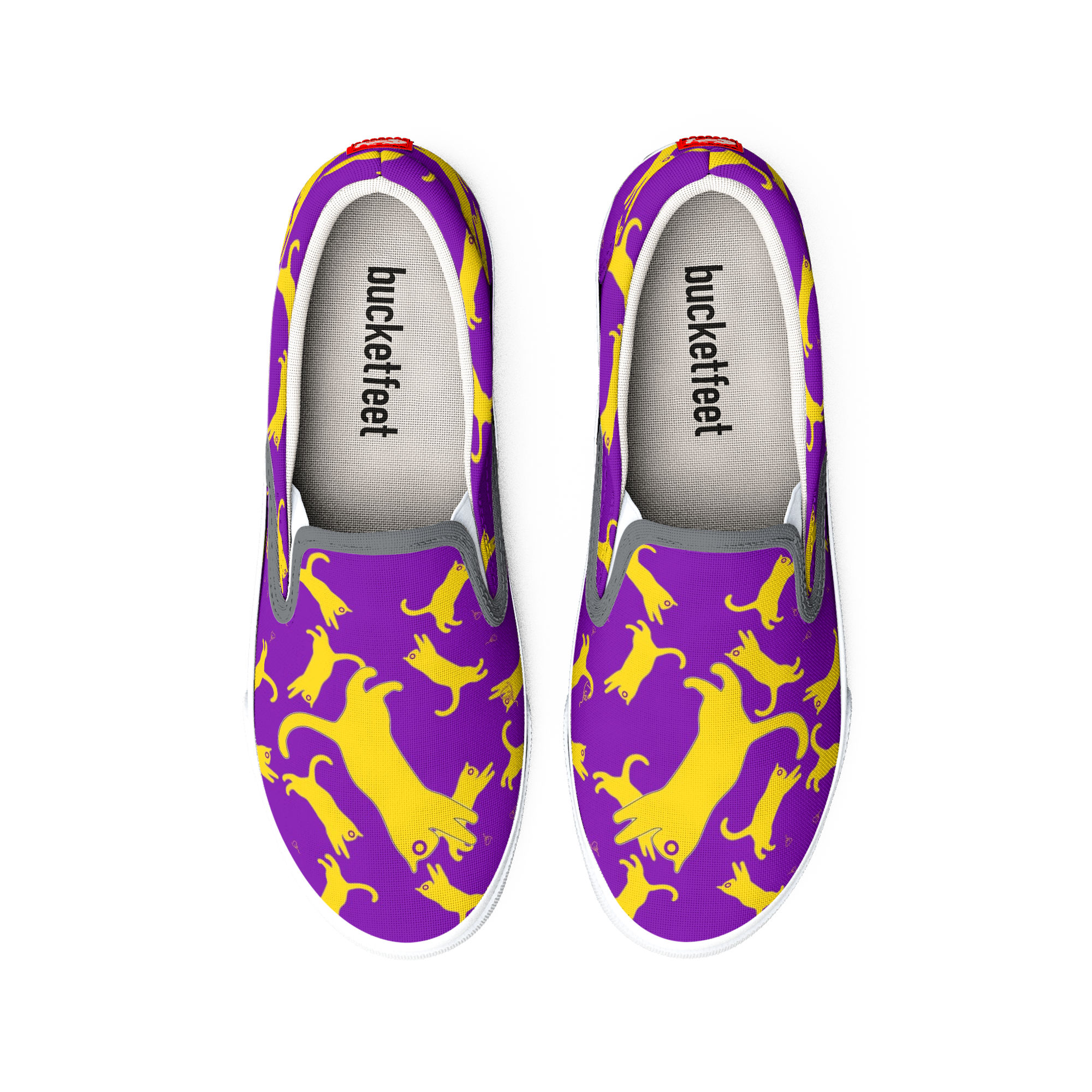 Intersex Pride Cat Silhouette Slip-on Shoes - Image 2