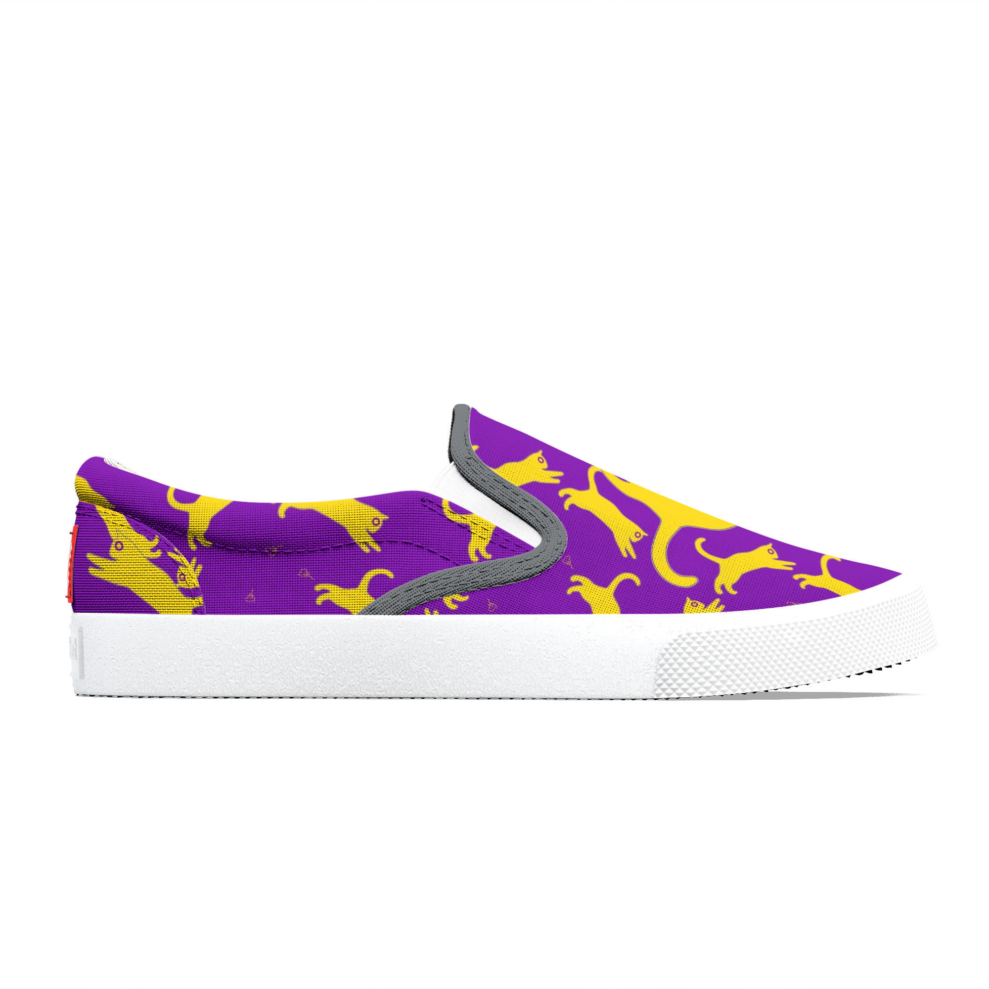 Intersex Pride Cat Silhouette Slip-on Shoes - Image 3