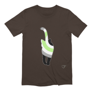Agender Pride Cat Silhouette Extra Soft Tee
