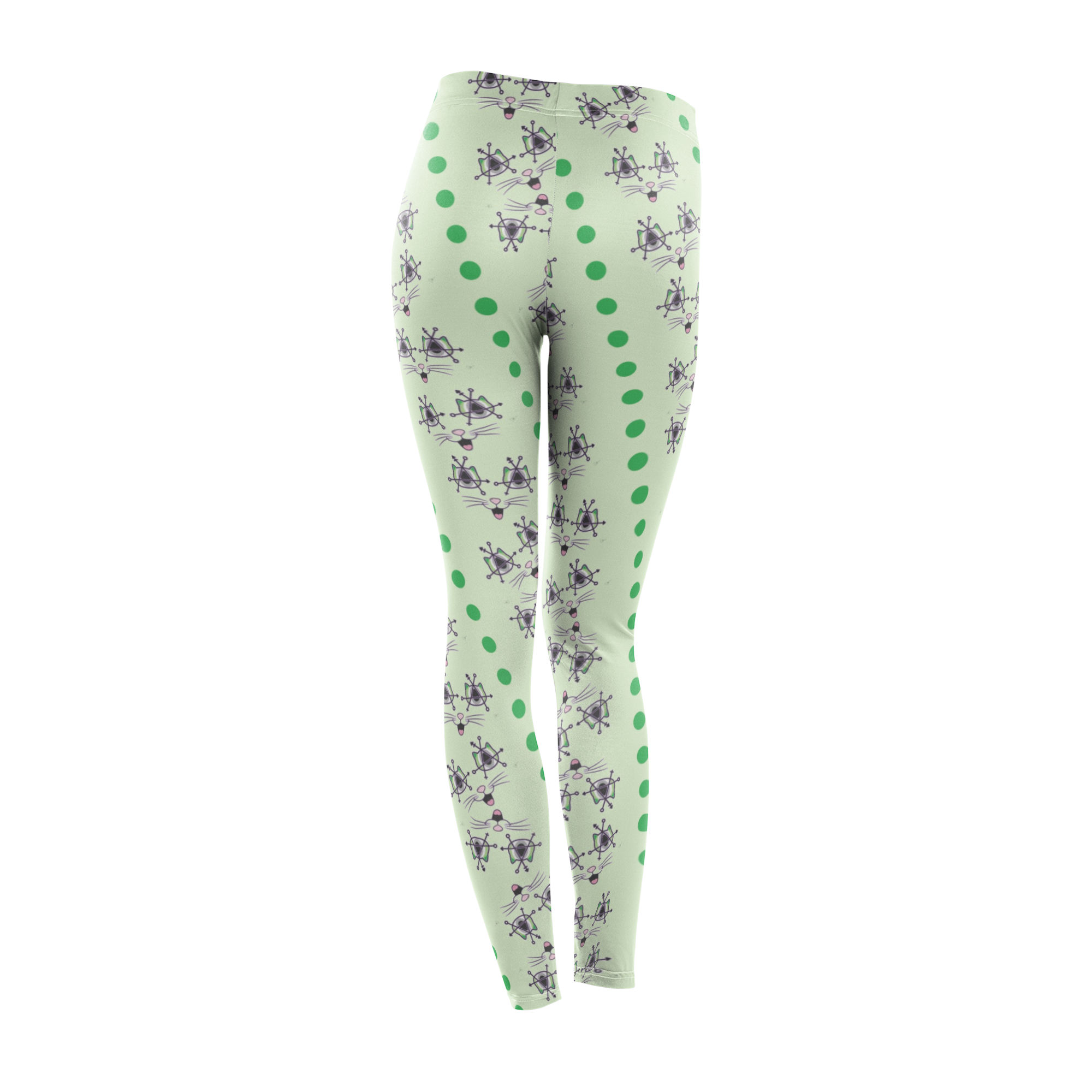 Aromantic AnarchoMeow Leggings sizes XS-2XL - Image 2