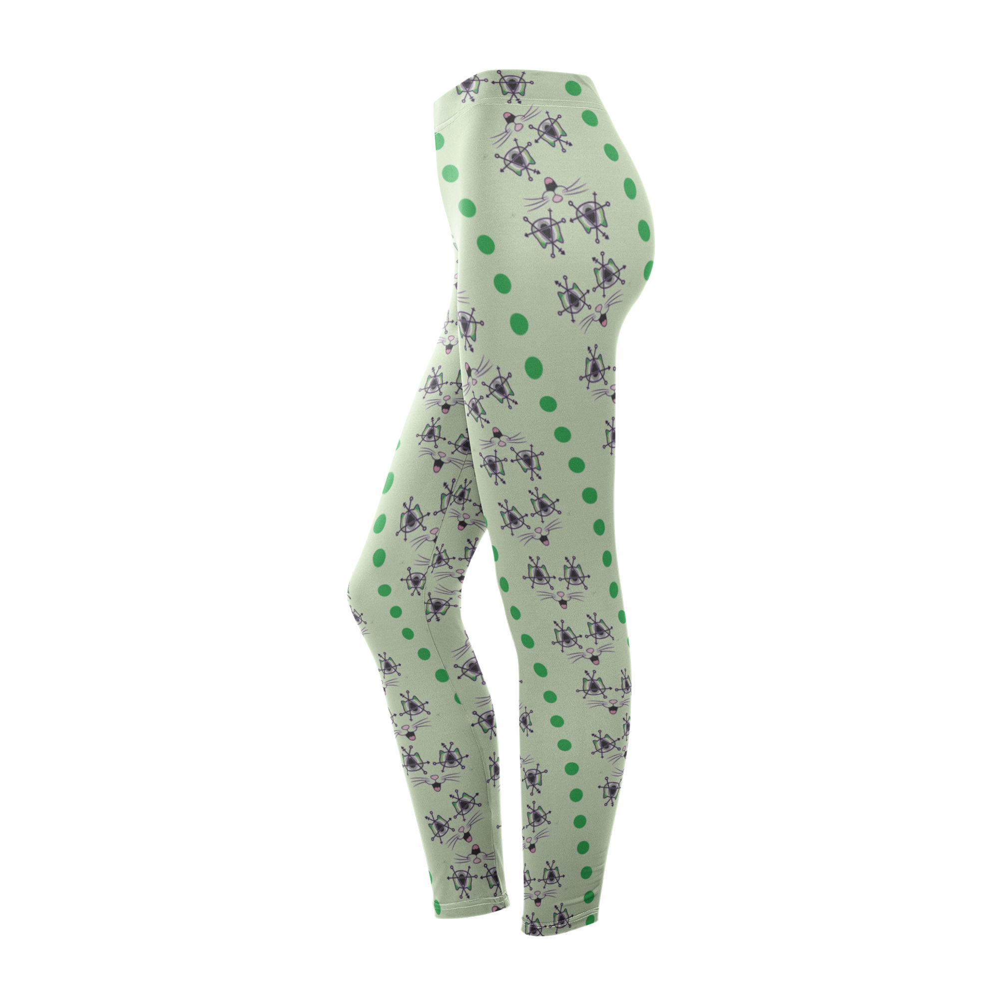 Aromantic AnarchoMeow Leggings sizes XS-2XL - Image 3