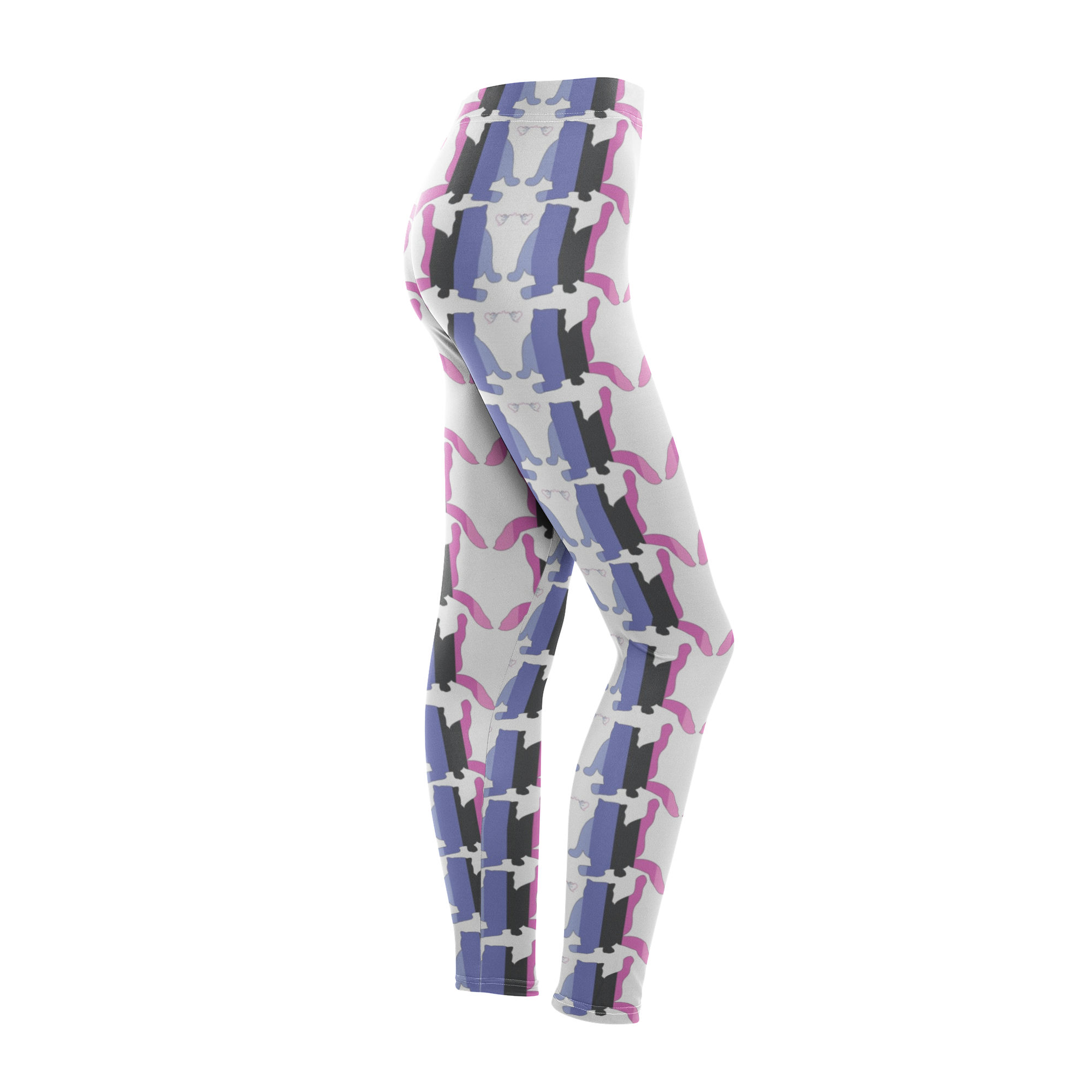 Omnisexual Pride Cat Silhouette Leggings size XS-2XL - Image 5