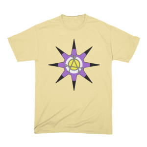 Nonbinary Pride Flag Star with Gender Anarchy Emblem Tee